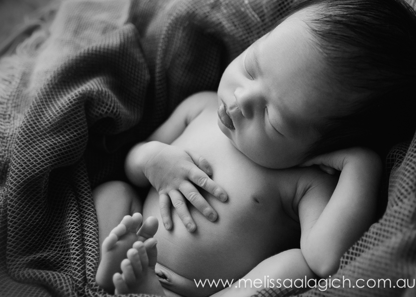 Melissa Alagich Photography, Adelaide Newborn baby photographer - sleepy