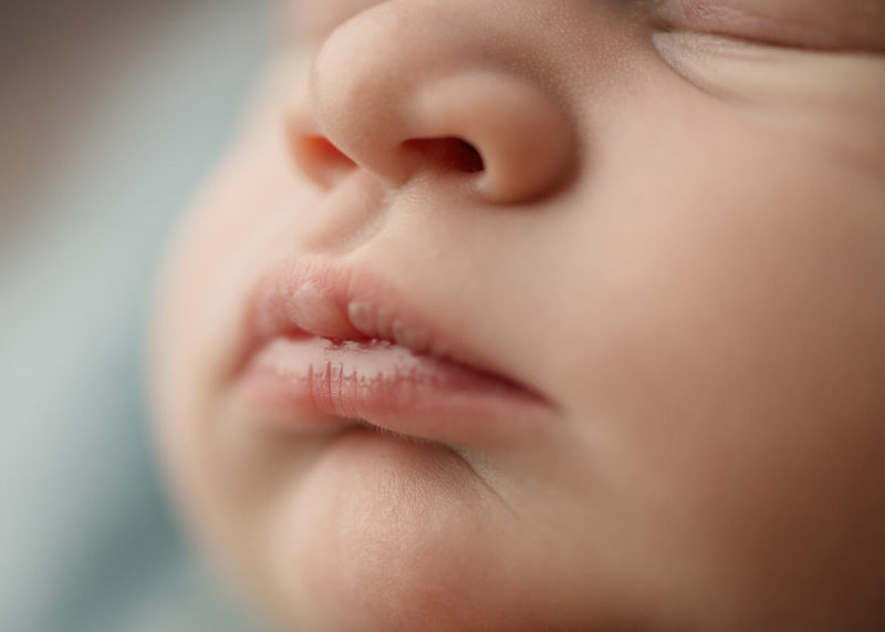 baby lips close up